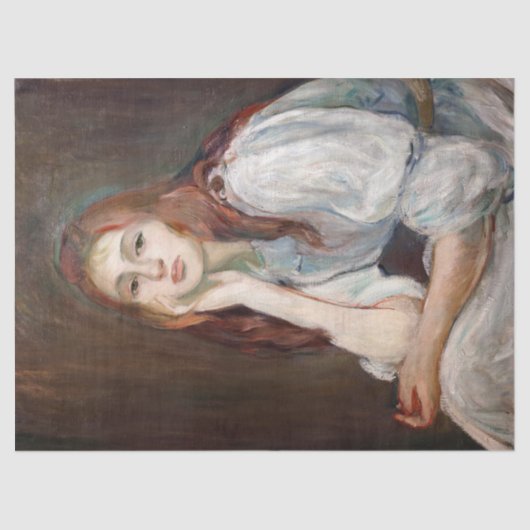 Berthe Morisot - Julie Daydreaming Seidenpapier (Vorderseite)