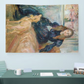 Berthe Morisot - Julie und ihr Greyhound Laerte Banner (Messe)