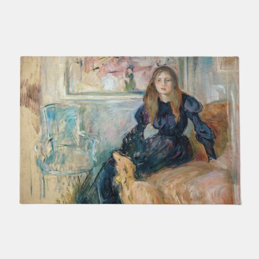 Berthe Morisot - Julie und ihr Greyhound Laerte Fußmatte (Vorderseite)