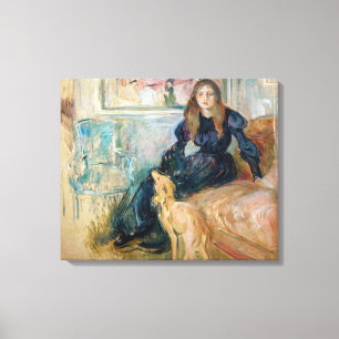 Berthe Morisot - Julie und ihr Greyhound Laerte Leinwanddruck