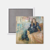 Berthe Morisot - Julie und ihr Greyhound Laerte Magnet (Vorderseite/Rückseite)