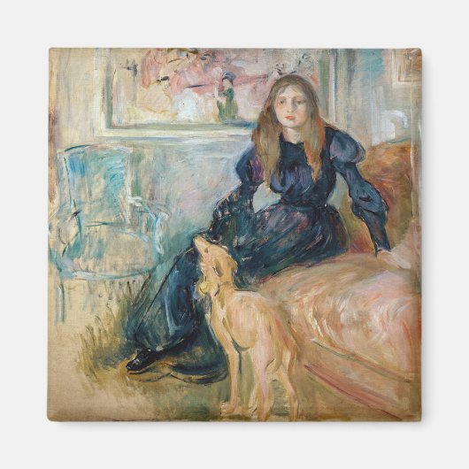 Berthe Morisot - Julie und ihr Greyhound Laerte Magnet (Vorne)