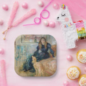Berthe Morisot - Julie und ihr Greyhound Laerte Pappteller (Party)