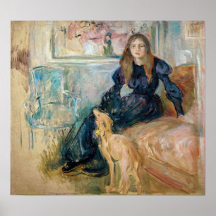Berthe Morisot - Julie und ihr Greyhound Laerte Poster