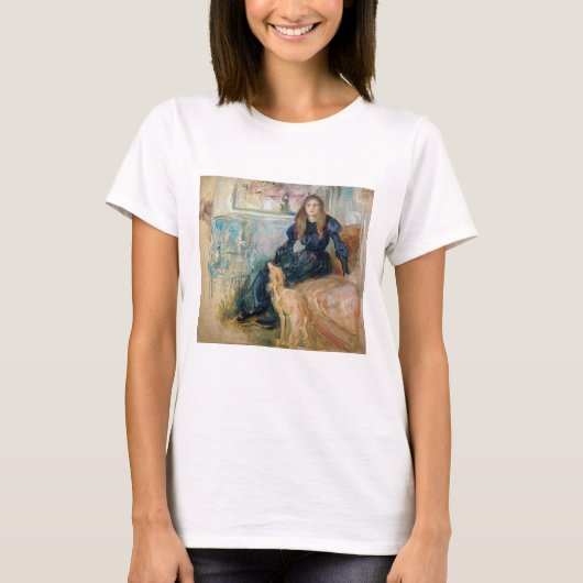 Berthe Morisot - Julie und ihr Greyhound Laerte T-Shirt (Vorderseite)