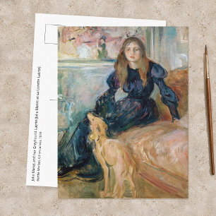 Berthe Morisot - Julie und ihre Windhündin Laerte Postkarte