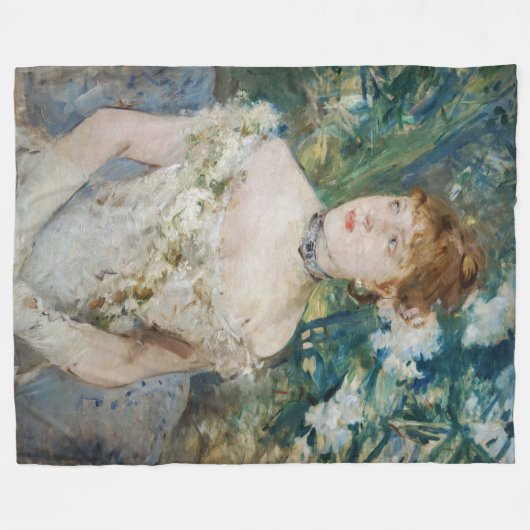 Berthe Morisot - Junge Frau in einem Baseball Fleecedecke (Vorderseite (Horizontal))