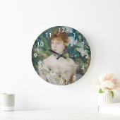 Berthe Morisot - Junge Frau in einem Baseball Große Wanduhr (Zuhause)