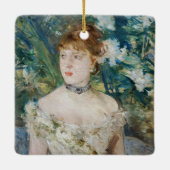 Berthe Morisot - Junge Frau in einem Baseball Keramikornament (Rückseite)