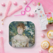 Berthe Morisot - Junge Frau in einem Baseball Pappteller (Party)