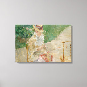 Berthe Morisot - Junge Frau knetet Leinwanddruck