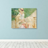 Berthe Morisot - Junge Frau knetet Leinwanddruck (Insitu (Holzboden))