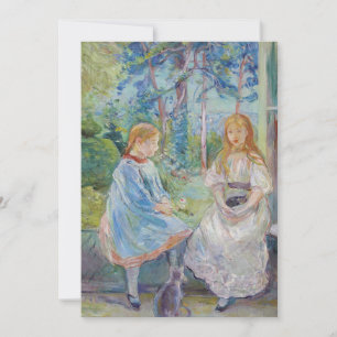 Berthe Morisot - Junge Mädchen am Fenster Dankeskarte