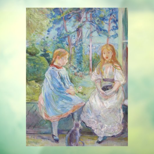 Berthe Morisot - Junge Mädchen am Fenster Fensteraufkleber (Blatt 3)