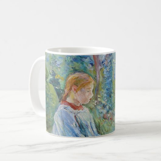 Berthe Morisot - Junge Mädchen am Fenster Kaffeetasse (Vorderseite Links)
