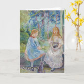 Berthe Morisot - Junge Mädchen am Fenster Karte (Gelbe Blume)