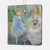 Berthe Morisot - Junge Mädchen am Fenster Keramikornament (Links)