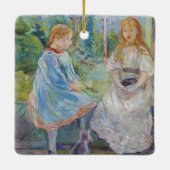 Berthe Morisot - Junge Mädchen am Fenster Keramikornament (Rückseite)