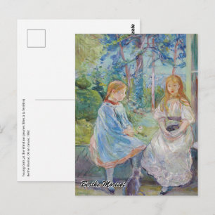 Berthe Morisot - Junge Mädchen am Fenster Postkarte
