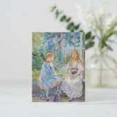 Berthe Morisot - Junge Mädchen am Fenster Postkarte (Stehend Vorderseite)