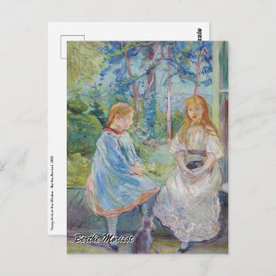 Berthe Morisot - Junge Mädchen am Fenster Postkarte