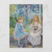 Berthe Morisot - Junge Mädchen am Fenster Postkarte (Vorderseite)