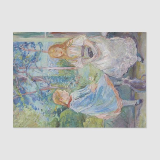 Berthe Morisot - Junge Mädchen am Fenster Seidenpapier (Vorderseite)