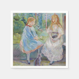Berthe Morisot - Junge Mädchen am Fenster Serviette