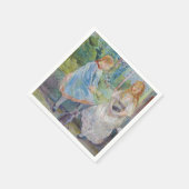 Berthe Morisot - Junge Mädchen am Fenster Serviette (Ecke)