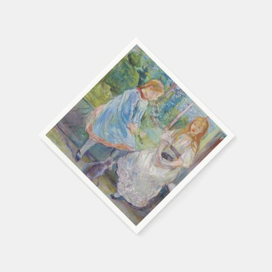 Berthe Morisot - Junge Mädchen am Fenster Serviette (Ecke)