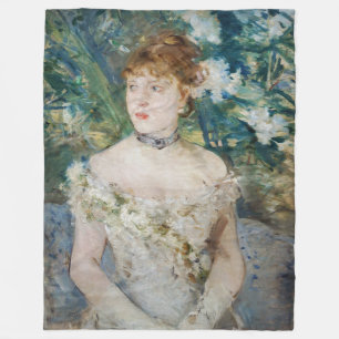Berthe Morisot - Junges Mädchen in einem Ballkleid Fleecedecke