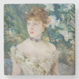 Berthe Morisot - Junges Mädchen in einem Ballkleid Steinuntersetzer