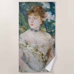 Berthe Morisot - Junges Mädchen in einem Ballkleid Strandtuch