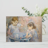 Berthe Morisot - Kinder im Becken Dankeskarte (Stehend Vorderseite)