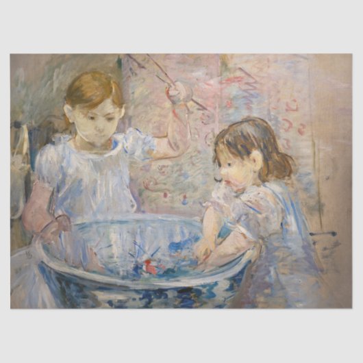 Berthe Morisot - Kinder im Becken Seidenpapier (Vorderseite)