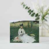 Berthe Morisot - Lesen Postkarte (Stehend Vorderseite)