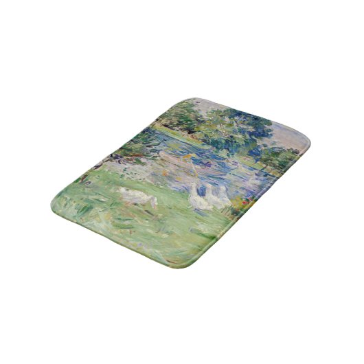 Berthe Morisot - Mädchen im Boot mit Gänsen Badematte (Schrägansicht)