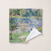 Berthe Morisot - Mädchen im Boot mit Gänsen Badhandtuch Set (Waschlappen)
