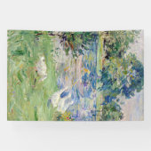 Berthe Morisot - Mädchen im Boot mit Gänsen Banner (Horizontal)