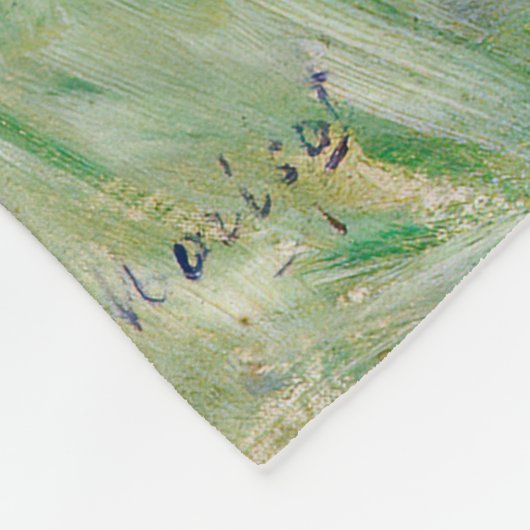 Berthe Morisot - Mädchen im Boot mit Gänsen Fleecedecke (Ecke)