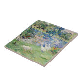 Berthe Morisot - Mädchen im Boot mit Gänsen Fliese (Seite)