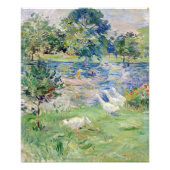 Berthe Morisot - Mädchen im Boot mit Gänsen Fotodruck (Vorne)