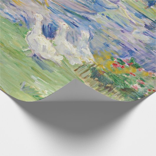 Berthe Morisot - Mädchen im Boot mit Gänsen Geschenkpapier (Ecke)