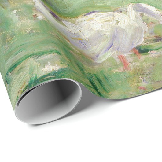 Berthe Morisot - Mädchen im Boot mit Gänsen Geschenkpapier (Rolleneckpunkt)