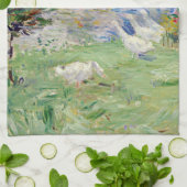 Berthe Morisot - Mädchen im Boot mit Gänsen Geschirrtuch (Gefaltet)