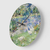 Berthe Morisot - Mädchen im Boot mit Gänsen Große Wanduhr (Winkel)