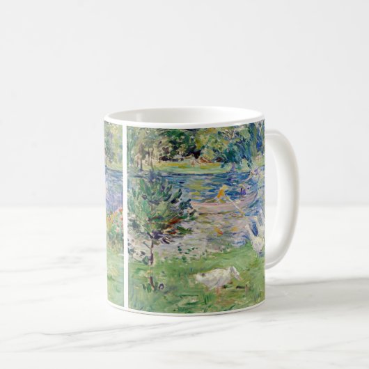 Berthe Morisot - Mädchen im Boot mit Gänsen Kaffeetasse (VorderseiteRechts)