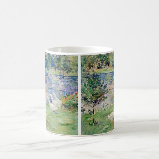 Berthe Morisot - Mädchen im Boot mit Gänsen Kaffeetasse (Mittel)