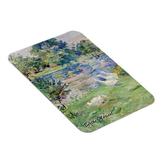 Berthe Morisot - Mädchen im Boot mit Gänsen Magnet (Rechte Seite)