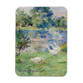 Berthe Morisot - Mädchen im Boot mit Gänsen Magnet (Vertikal)